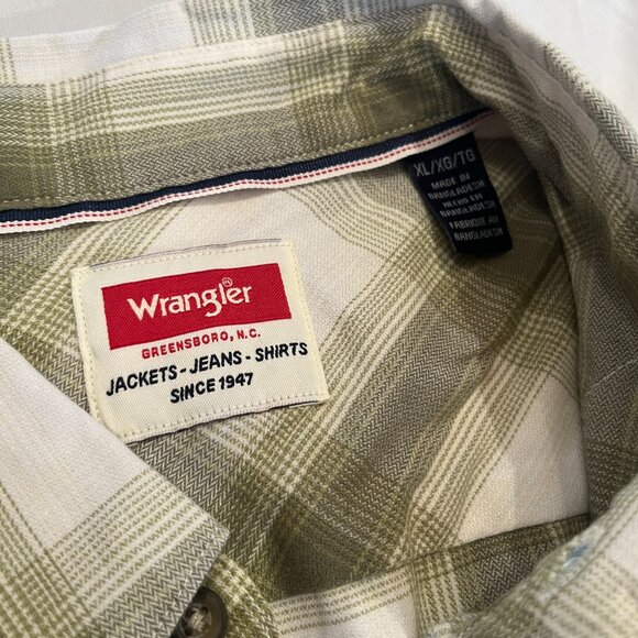 WRANGLER Lighweight Flannel Cotton Button Up Shirt NWT (Size XL) - Picture 2 of 5
